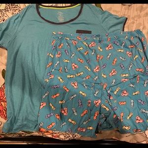 Blue Flip Flop Pajama Set